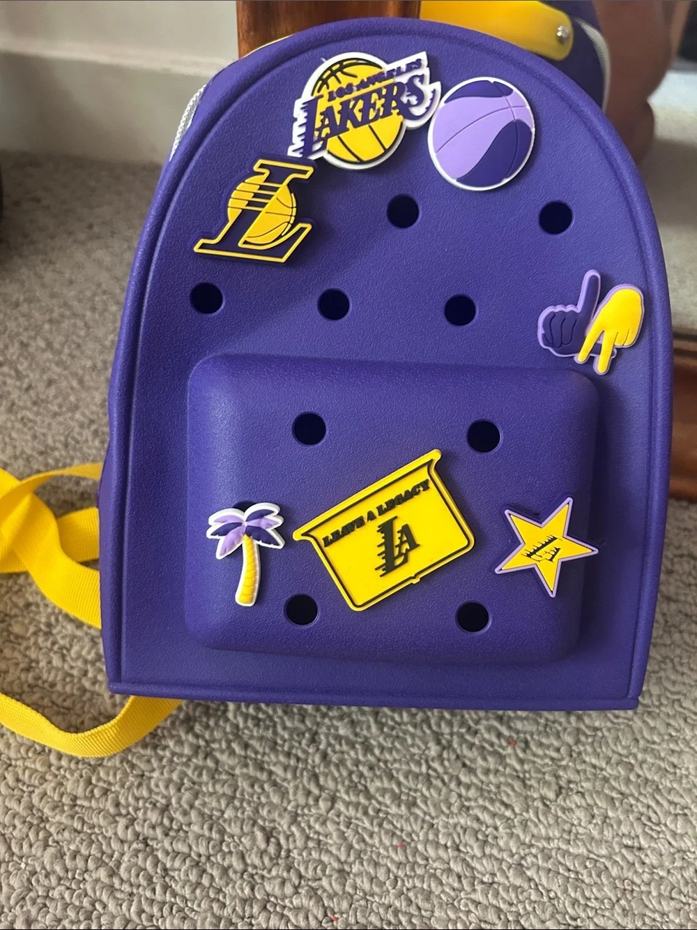 Los Angeles Lakers Purple Mini Backpack with Yellow Accents